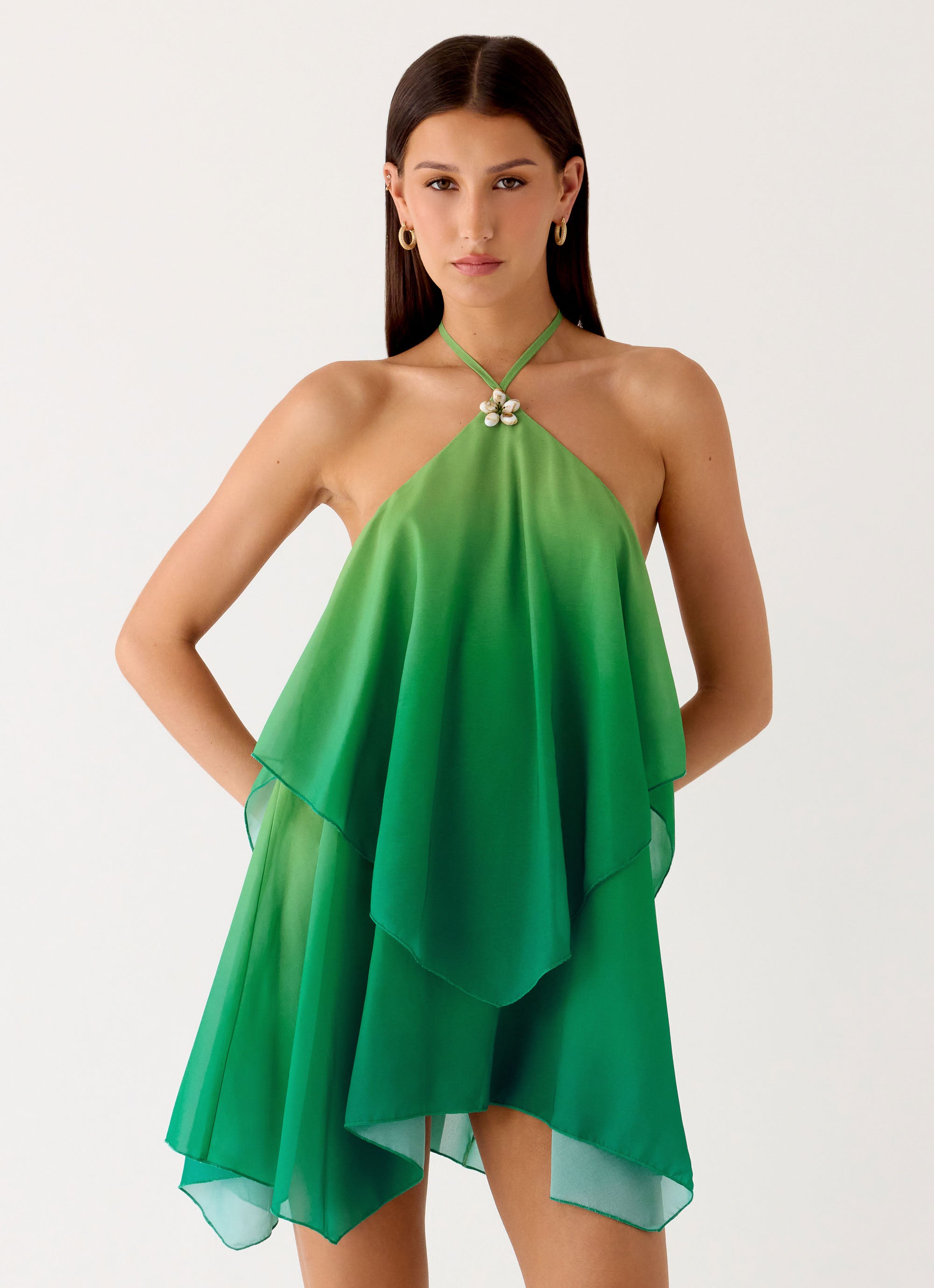 Twin Flame Mini Dress - Green Gradient Peppermayo Twin Flame Mini Dress - Green Gradient Peppermayo