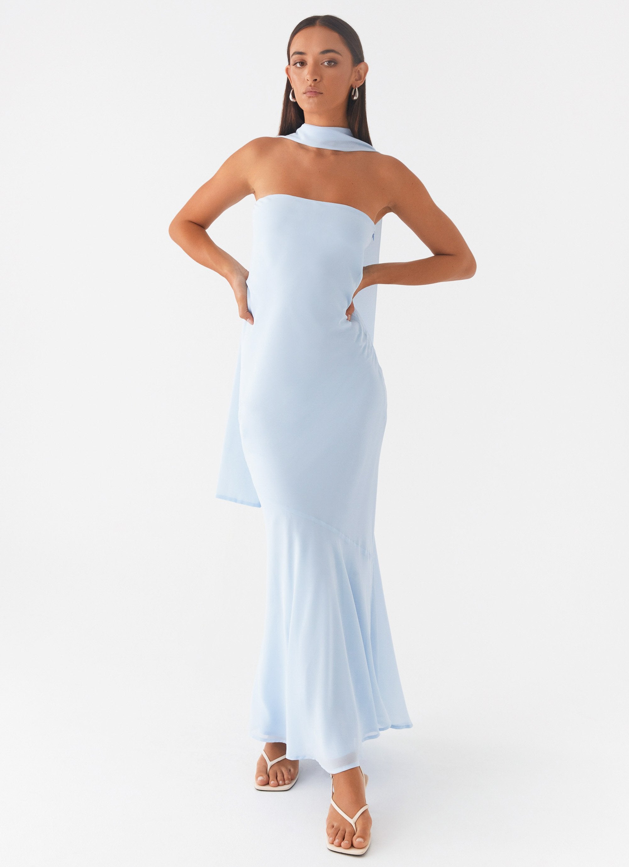 peppermayo blue strapless dress Carmel Maxi Dress