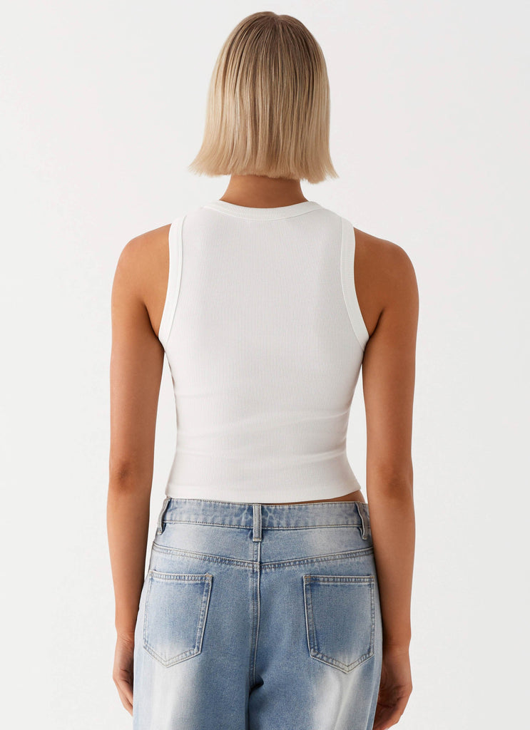 Collective Tops - Peppermayo Exclusive Veda Tank Top - White fifth image