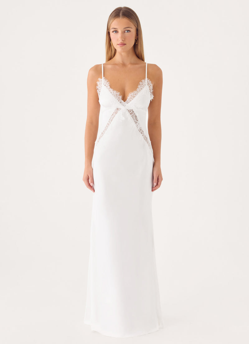 Winona Night Slip Dress - White
