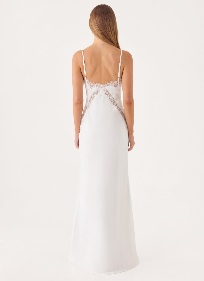 Winona Night Slip Dress - White
