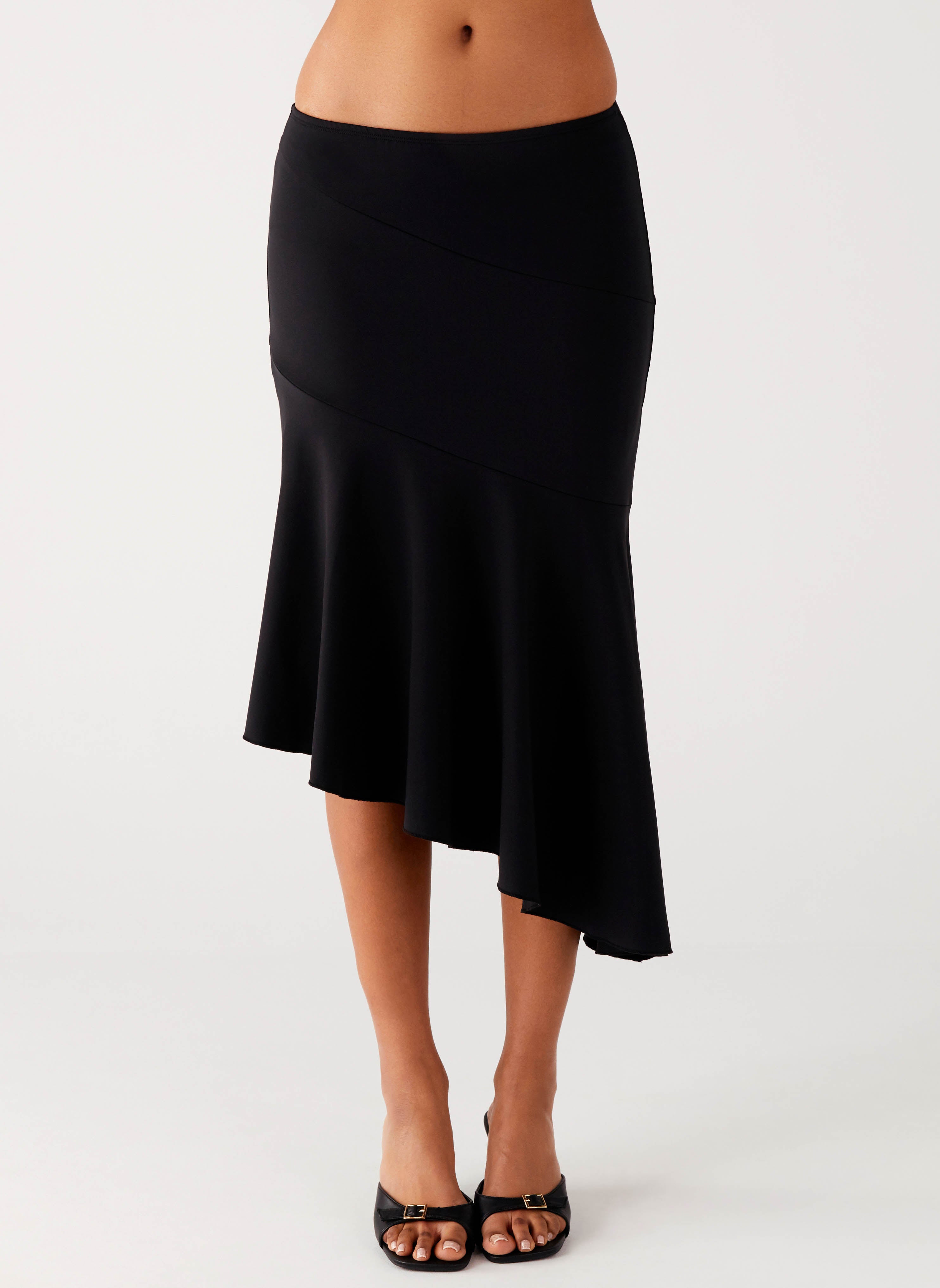 Wonderlust Midi Skirt - Black – Peppermayo