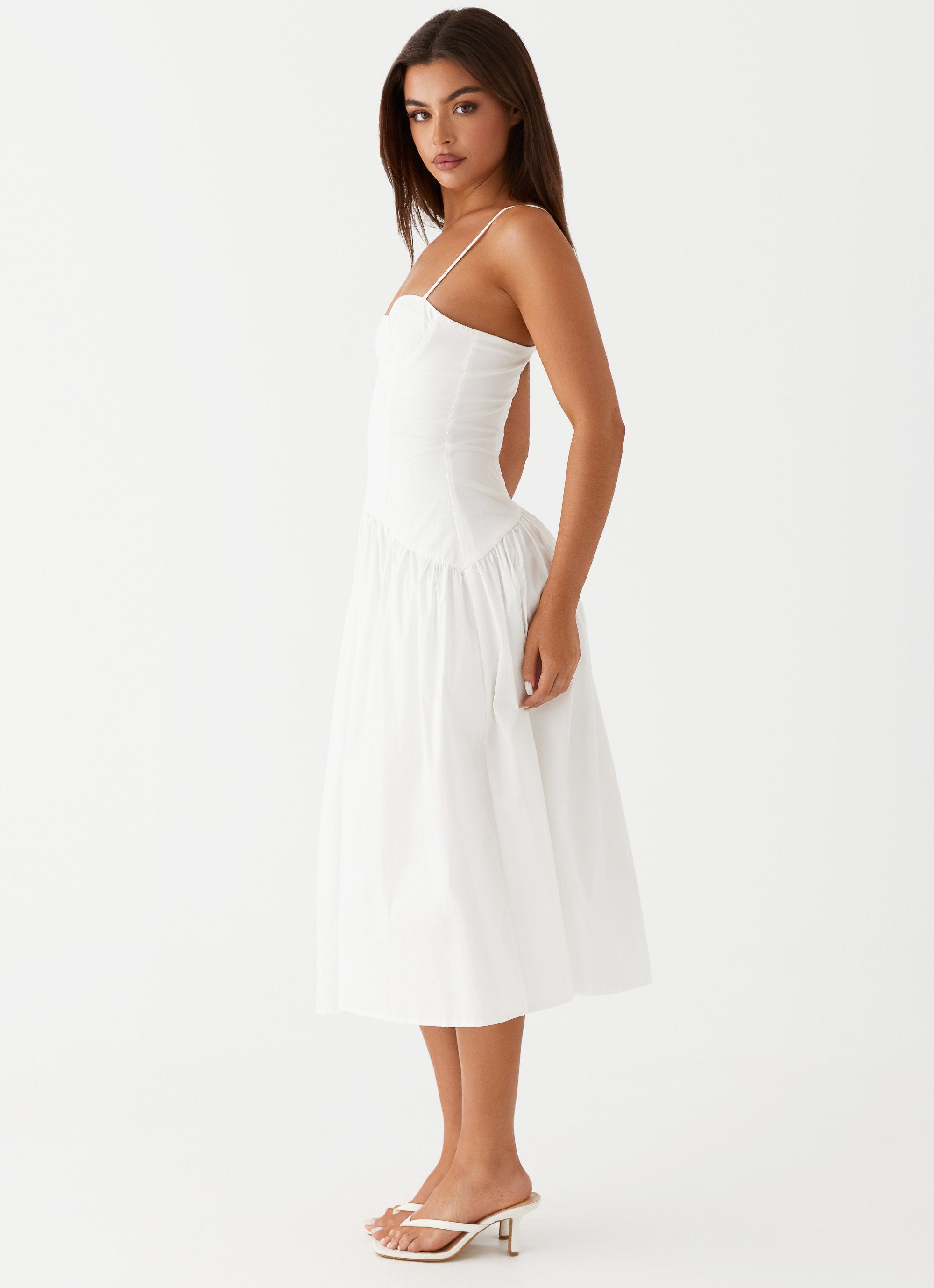 knee length dresses for ladies Yvette Corset Midi Dress
