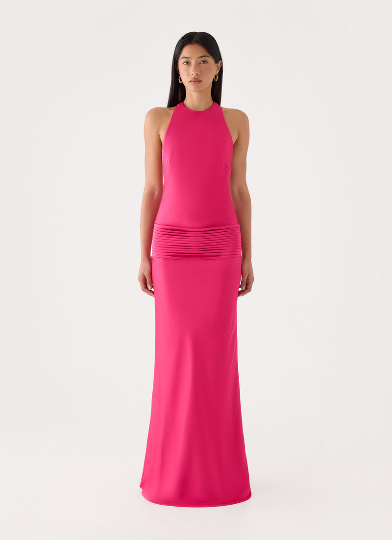 Zarita Halter Maxi Dress - Fuchsia