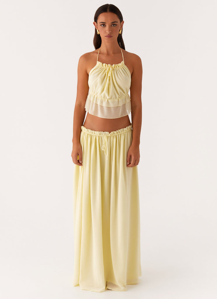 Collective Tops - Peppermayo Exclusive Zaya Backless Top - Yellow fifth image