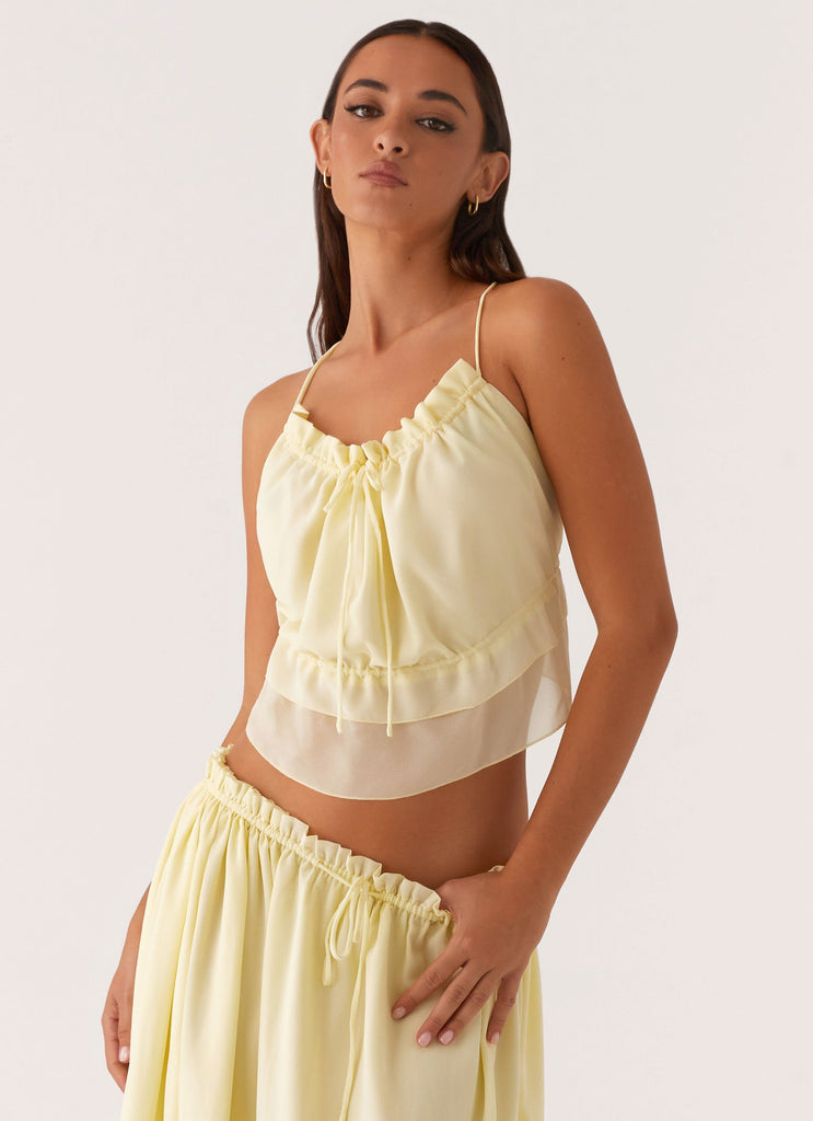 Collective Tops - Peppermayo Exclusive Zaya Backless Top - Yellow fourth image