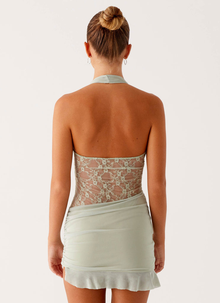 Collective Dress - Peppermayo Exclusive Tate Mesh Mini Dress - Sage image 6