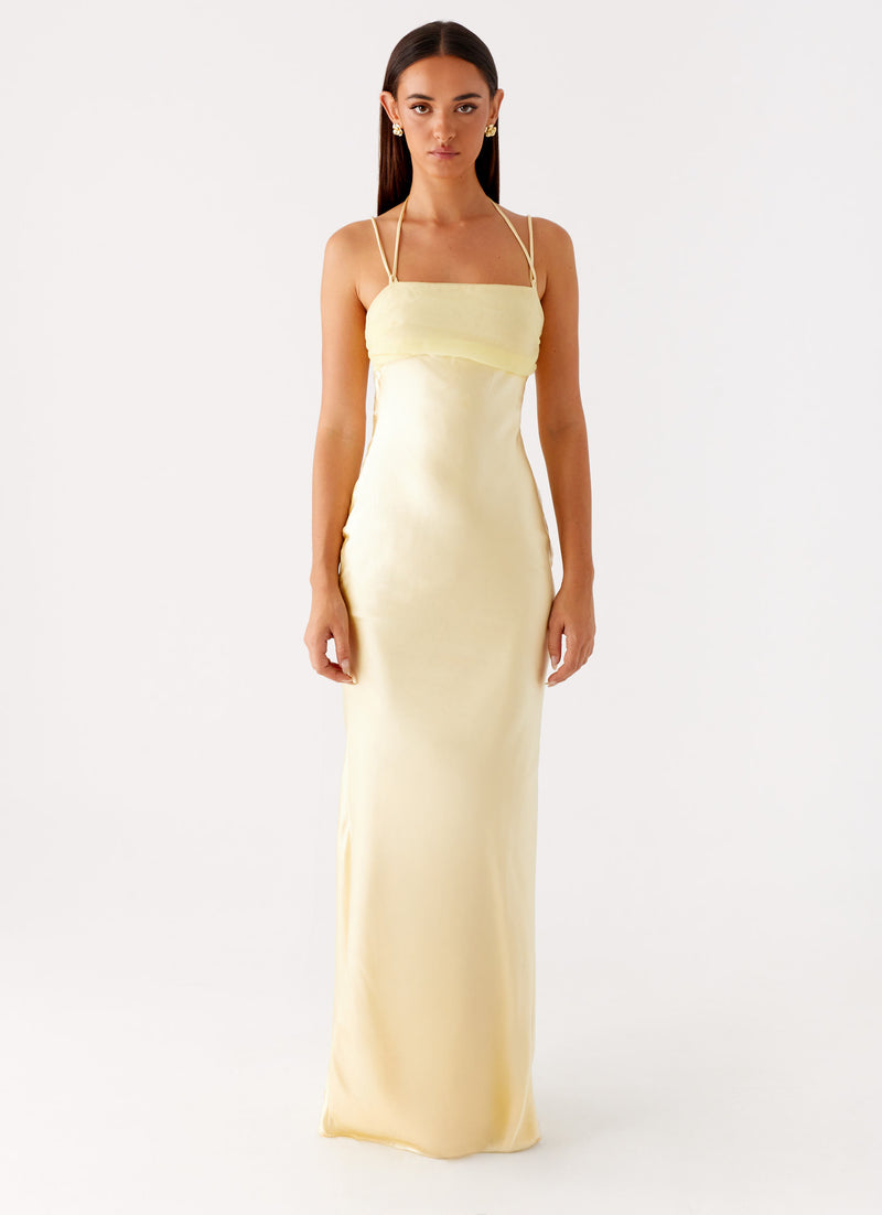 Belize Maxi Dress Yellow 1 Peppermayo