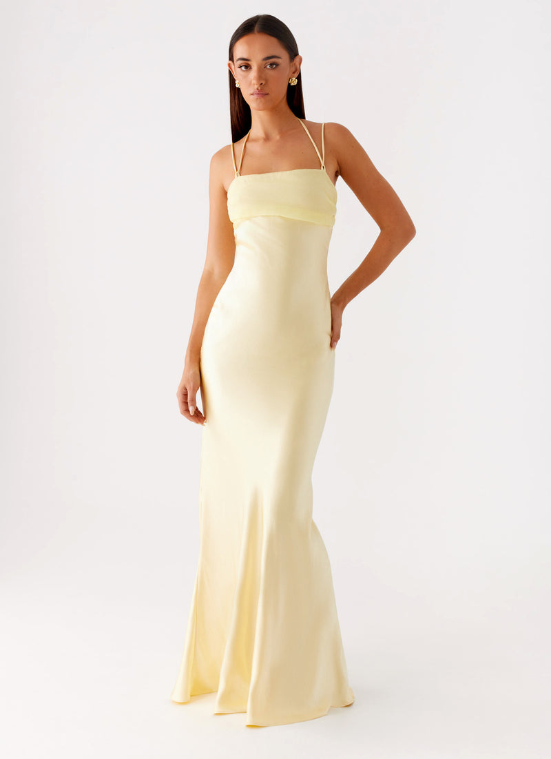 Belize Maxi Dress Yellow 4 Peppermayo