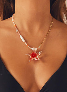 Stargazing Glass Necklace - Orange - Peppermayo
