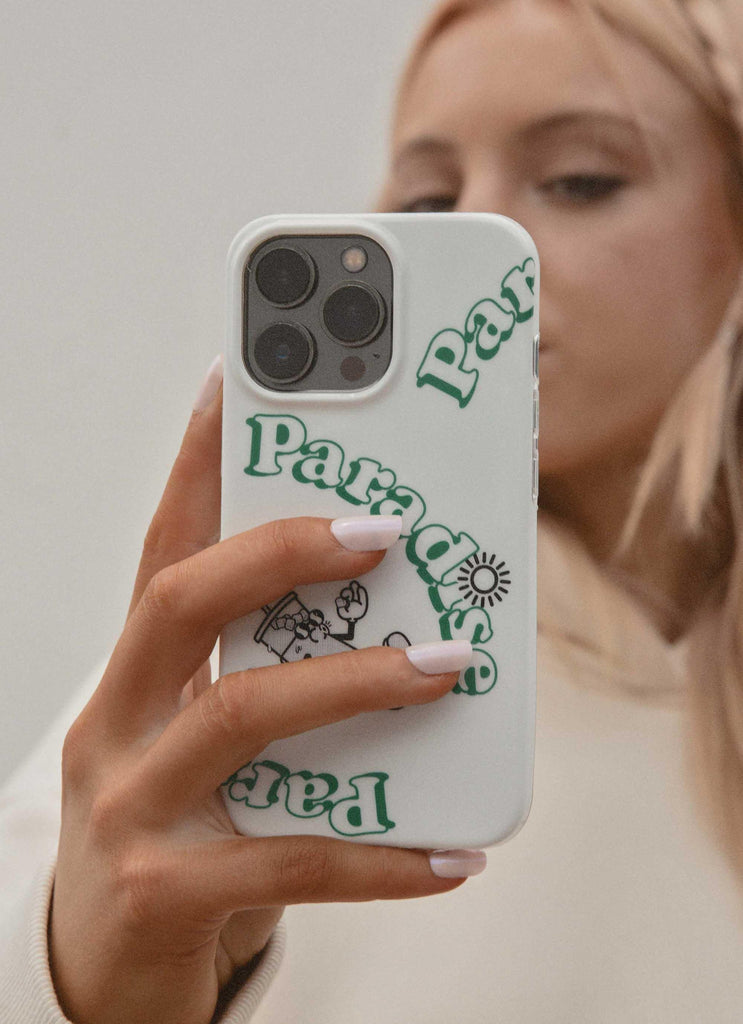 Maxo Relaxo Phone Case - White and Military Green - Peppermayo