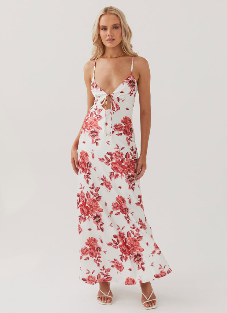 Collective Dress - Peppermayo Exclusive Flora Satin Maxi Dress - Rosa Floria image 1