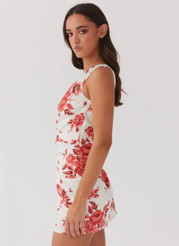 Peppermayo Exclusive Sovere Satin Mini Dress - Rosa Floria - View 5 | Shop Formal Dress