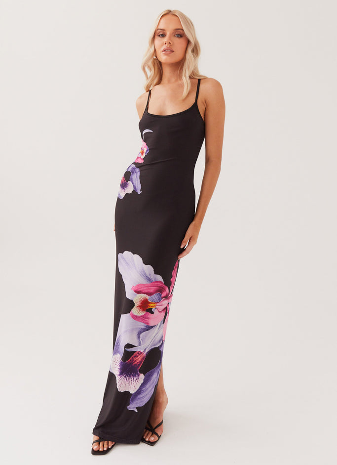 Peppermayo Exclusive Bad News Mesh Maxi Dress - Black Tulip - View 1 | Shop Formal Dress