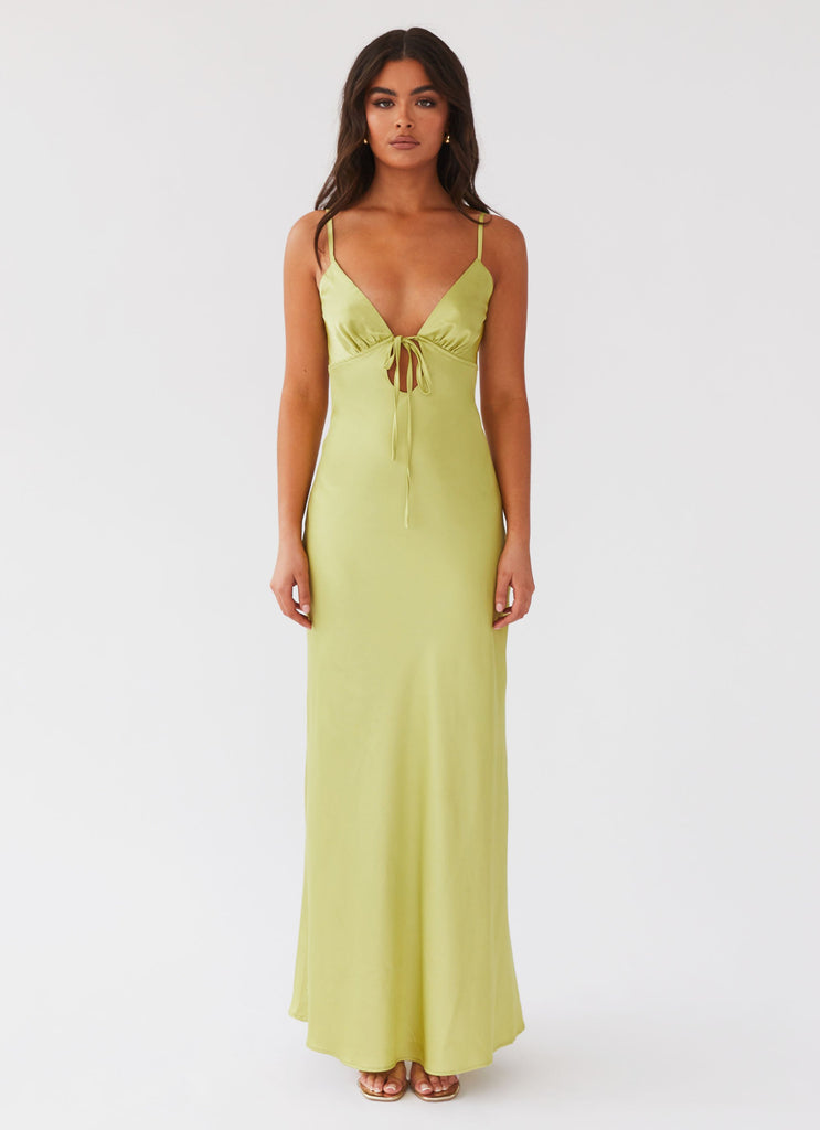 Collective Dress - Peppermayo Exclusive Flora Satin Maxi Dress - Green Expectations image 1