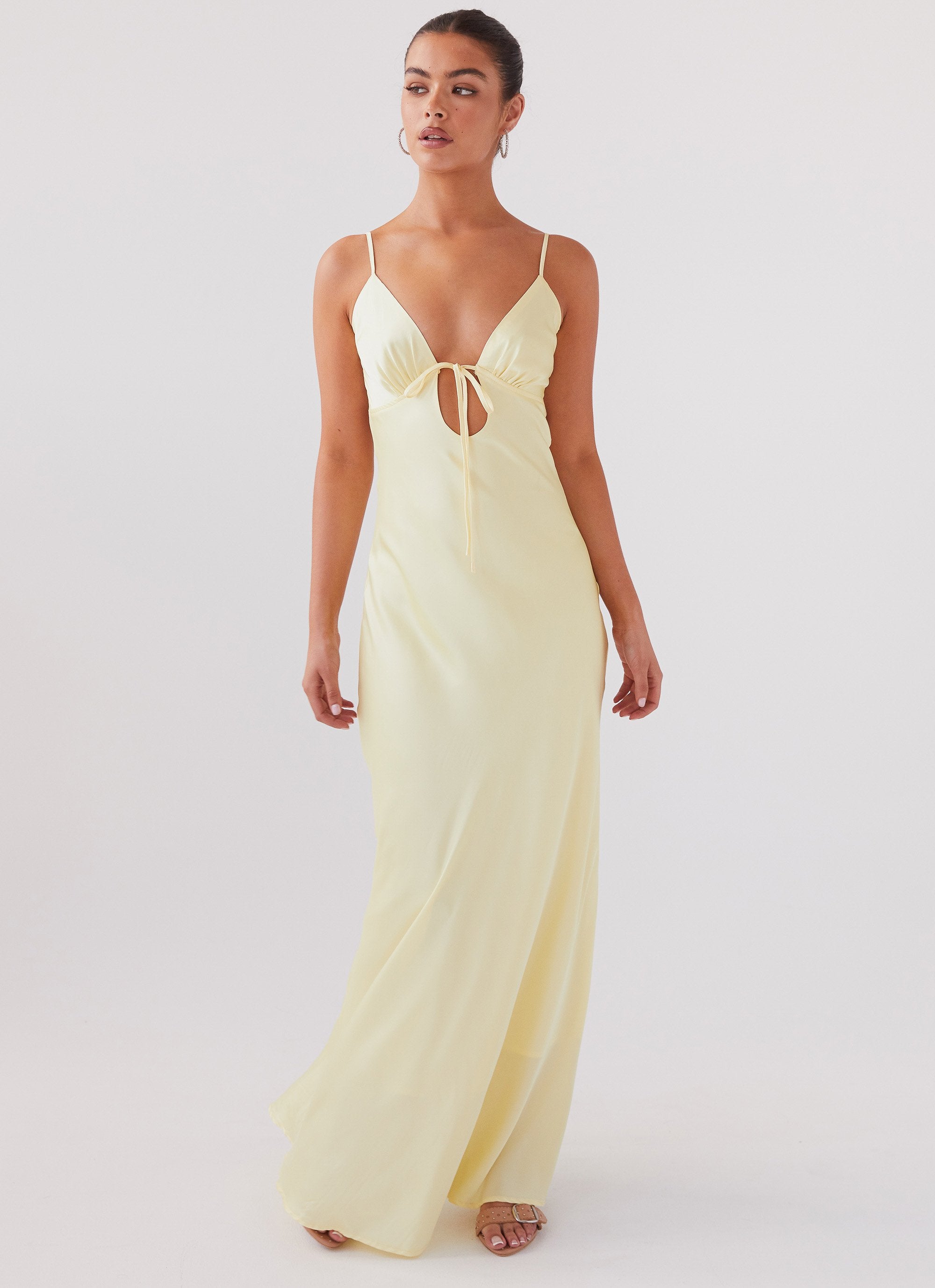 Flora Satin Maxi Dress