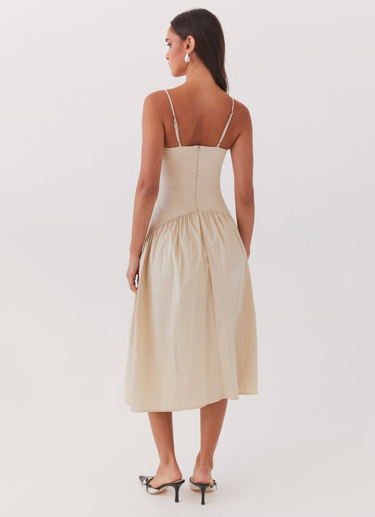 Yvette Corset Midi Dress - Desert Sage