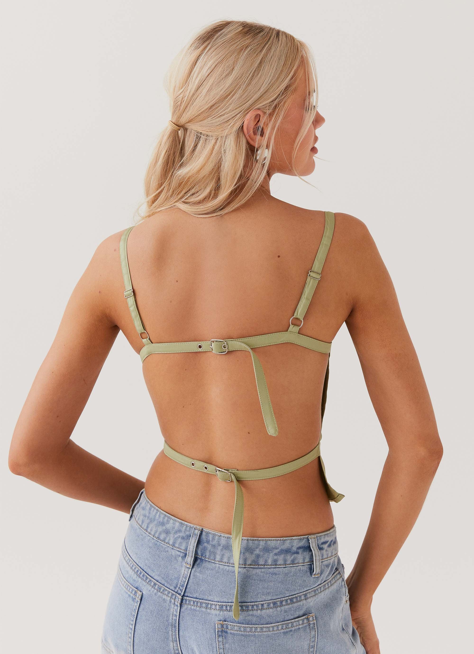 Naomi Backless Top Sage – Peppermayo - Main Image
