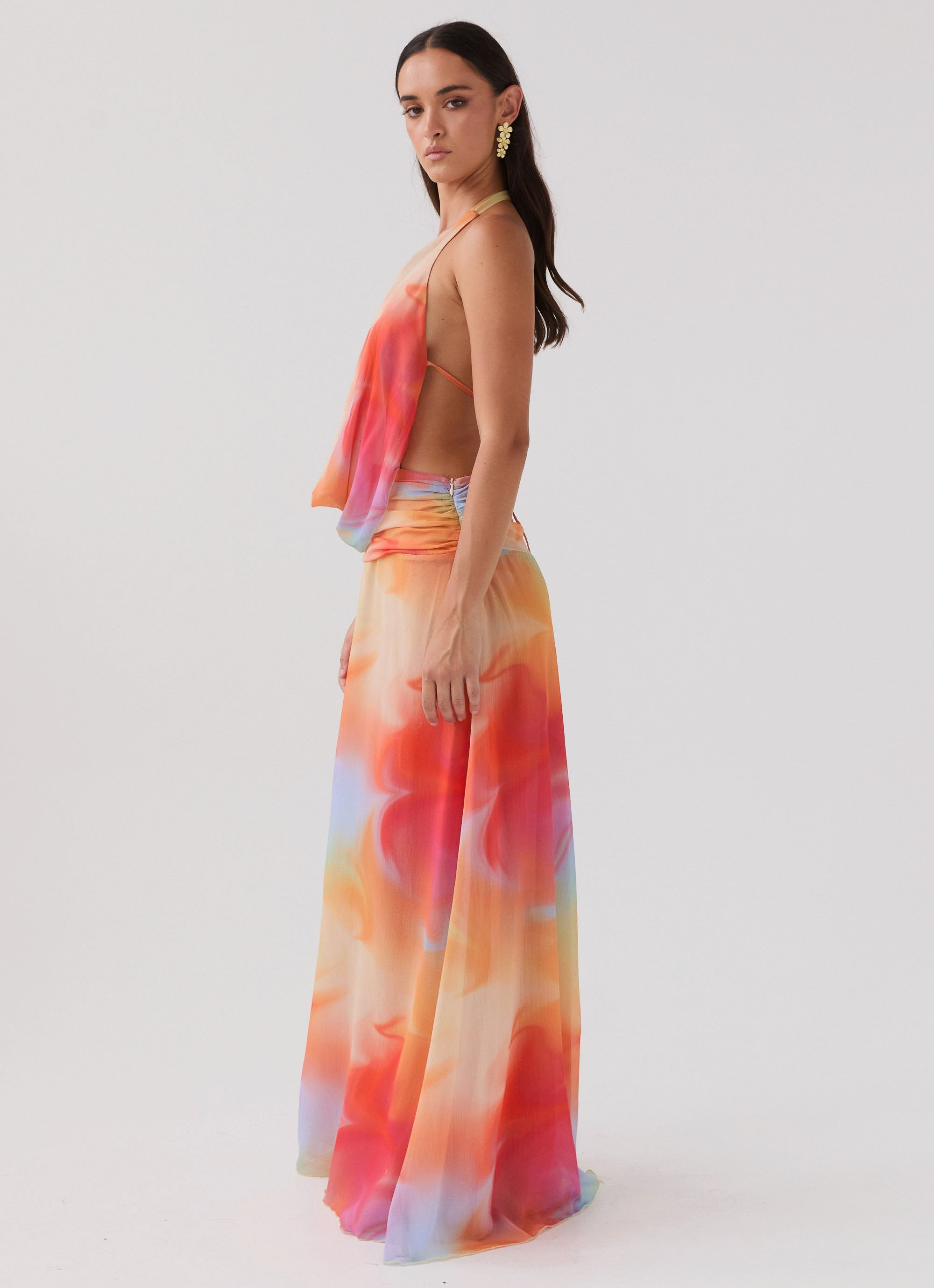Elysia Chiffon Maxi Dress - Rainbow Peppermayo Elysia Chiffon Maxi Dress - Rainbow Peppermayo