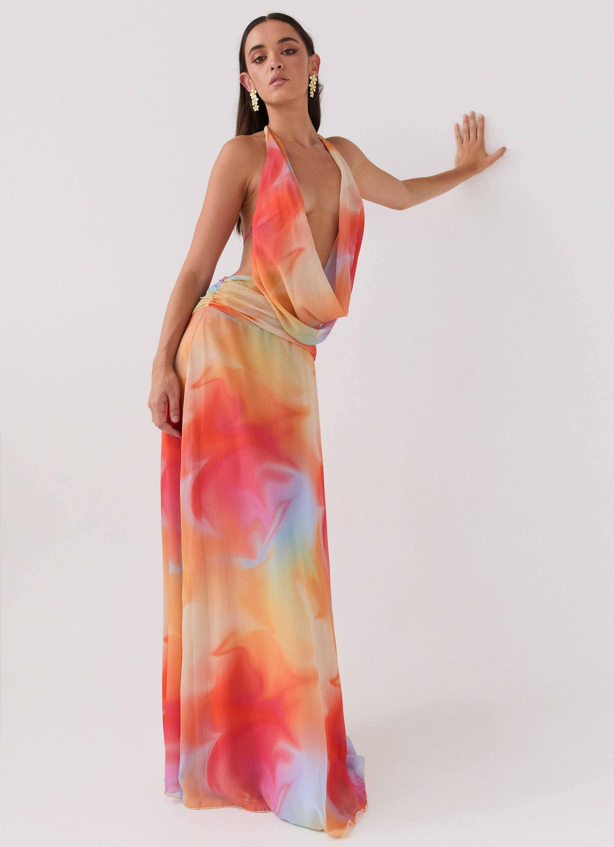 Elysia Chiffon Maxi Dress - Rainbow Peppermayo Elysia Chiffon Maxi Dress - Rainbow Peppermayo