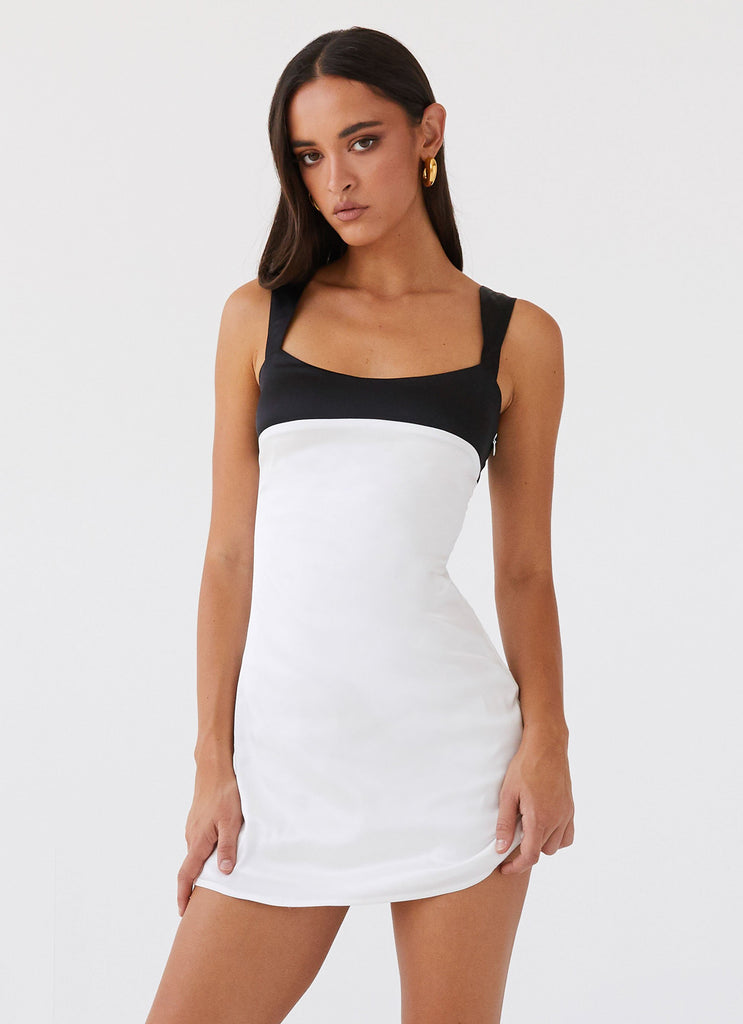 Peppermayo Exclusive Odette Satin Mini Dress - Noir Pearl - View 1 | Shop Formal Dress