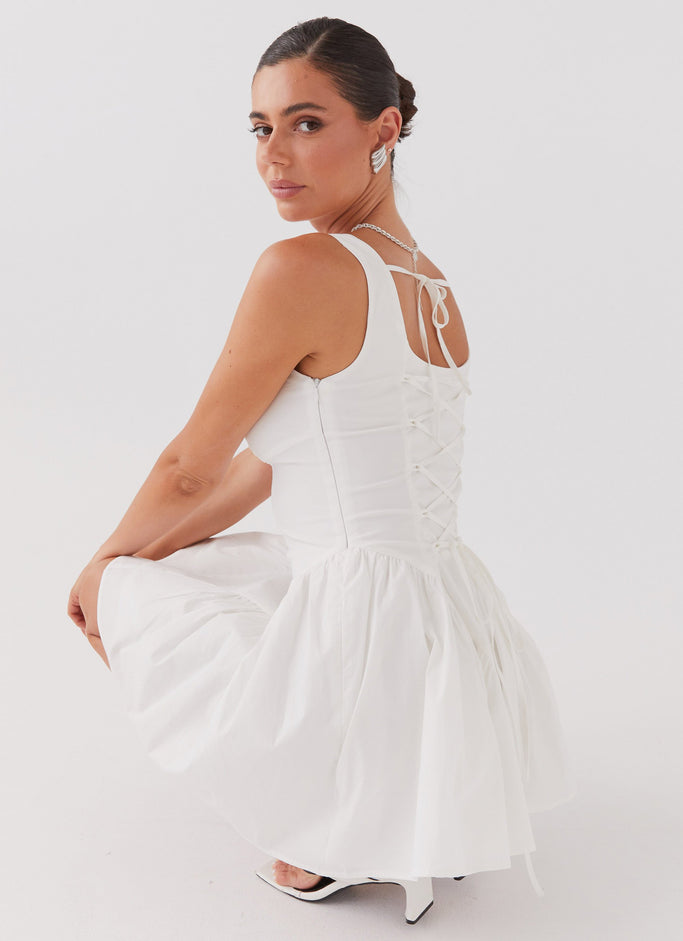 Sassy Soiree Corset Mini Dress - White