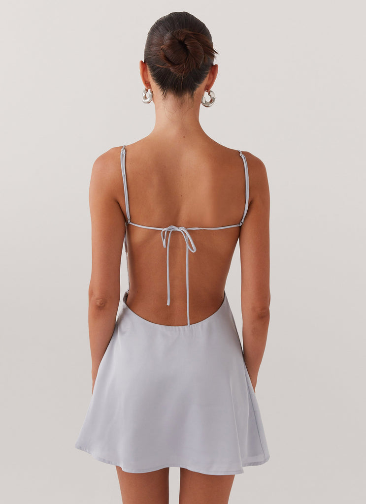 Collective Dress - Peppermayo Exclusive Ayla Satin Mini Dress - Arctic Blue image 3