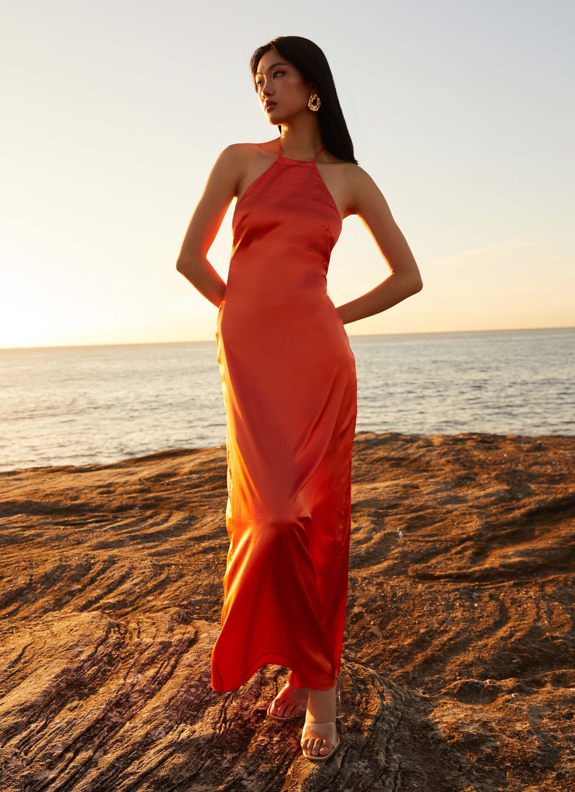 Melody Tangerine Dress