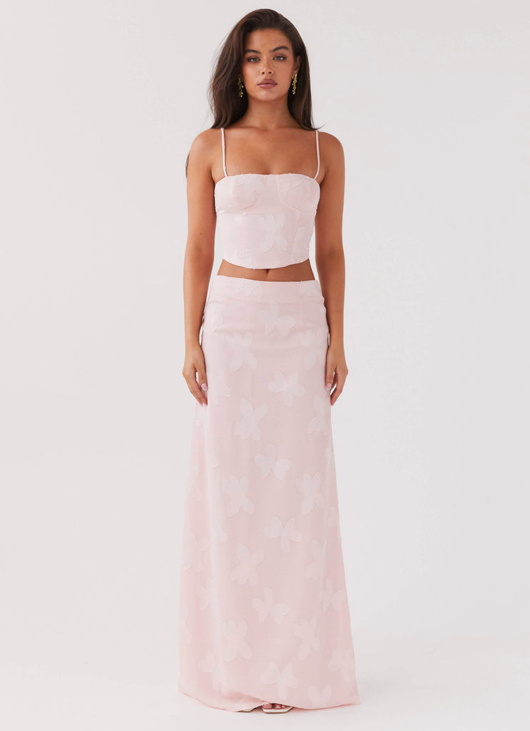 Collective Tops - Peppermayo Exclusive Best Love Lace Up Top - Pink Petal third image