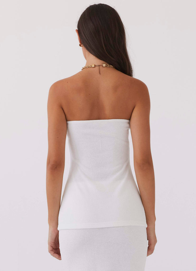 Collective Tops - Peppermayo Exclusive Delicate Lady Knit Top - White fifth image