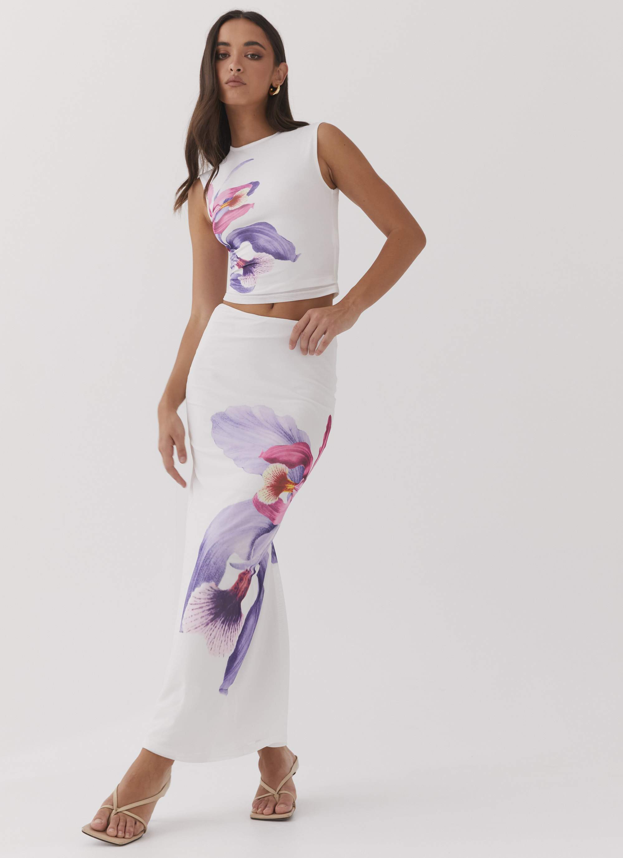 Waiting For Dawn Mesh Maxi Skirt White – Peppermayo