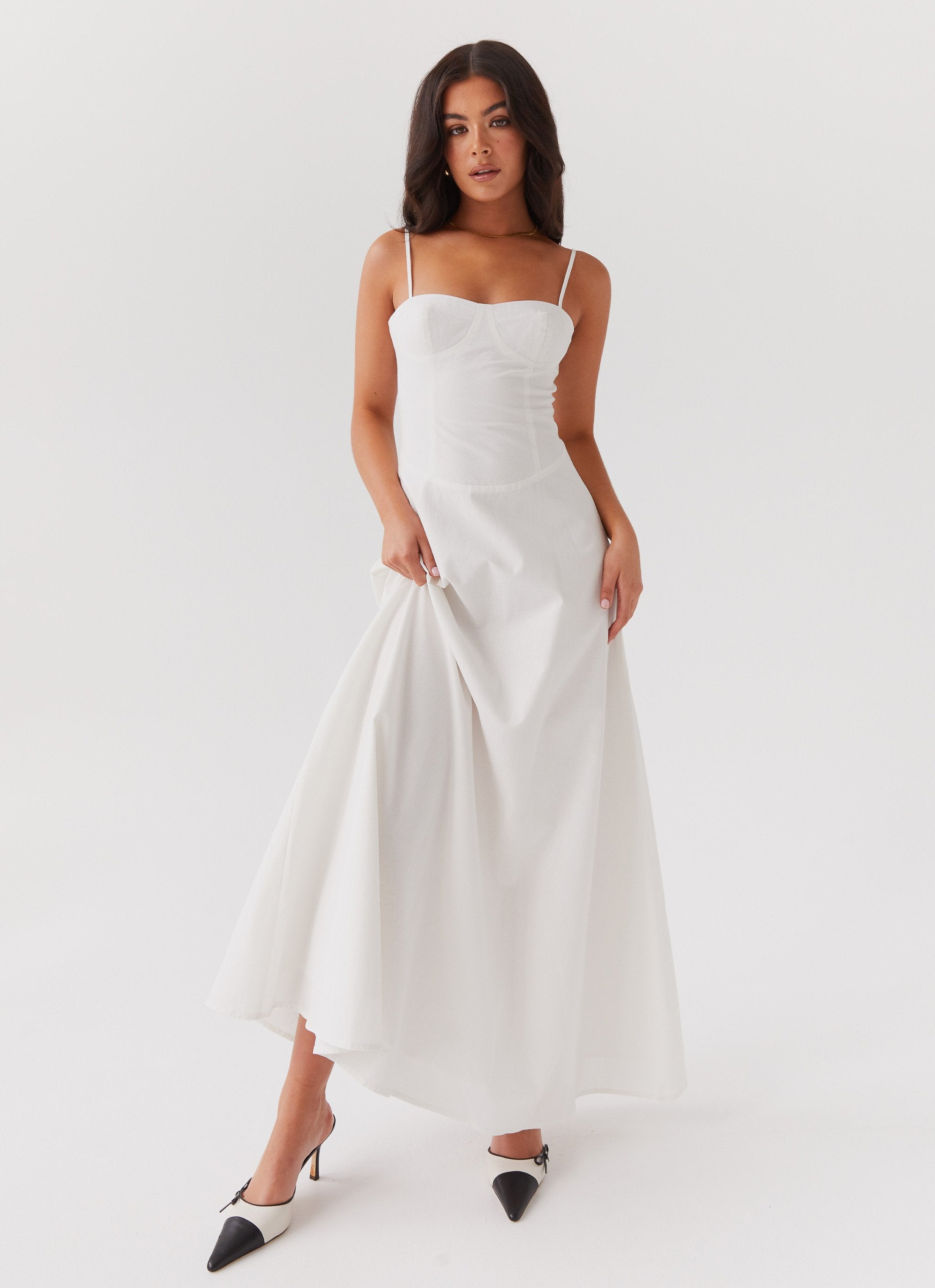Angelina Linen Maxi Dress - White Peppermayo Angelina Linen Maxi Dress - White Peppermayo