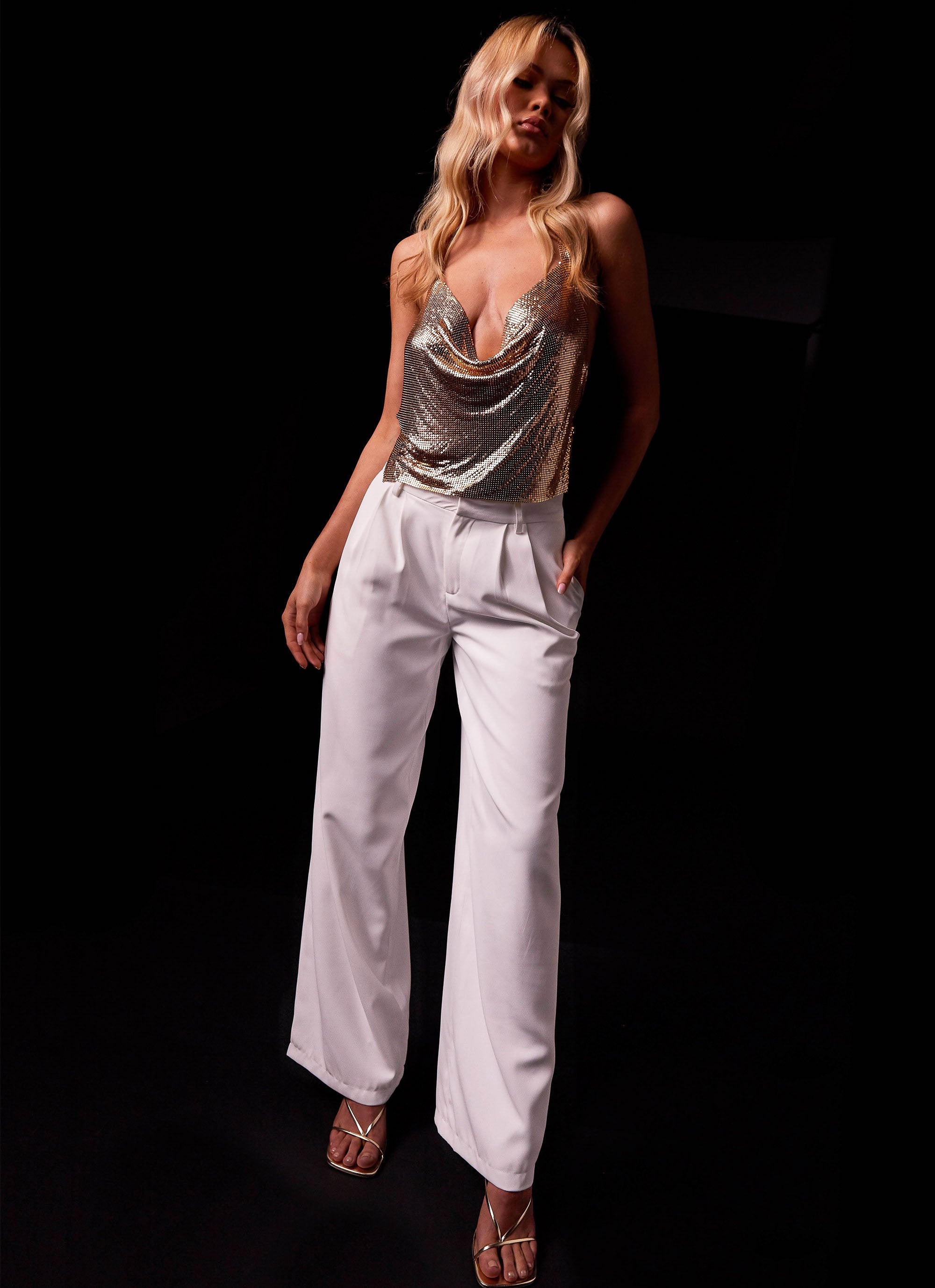 Thalia Suit Pants - White – Peppermayo