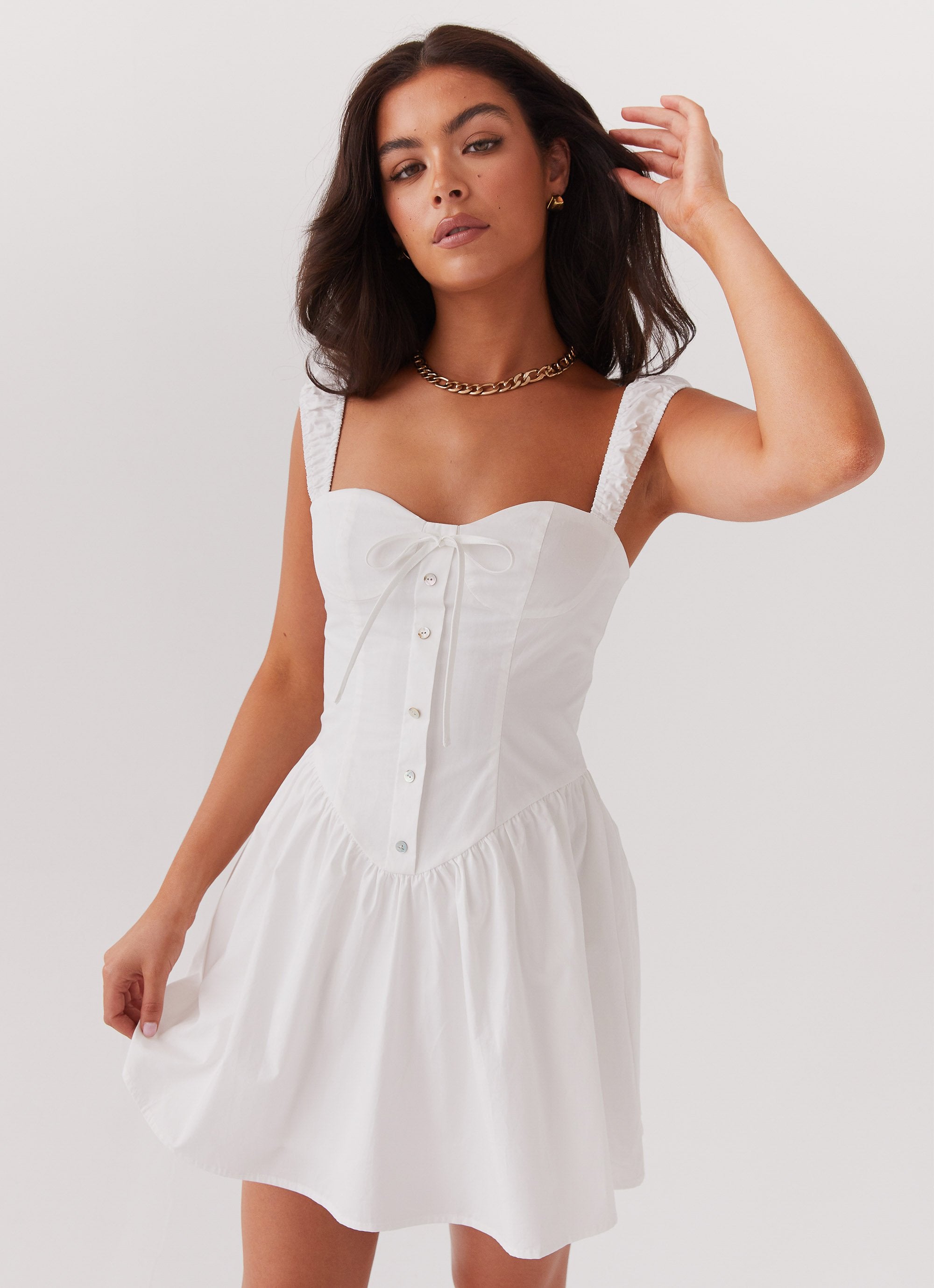 Rebel Heart Corset Dress White – Peppermayo - Main Image