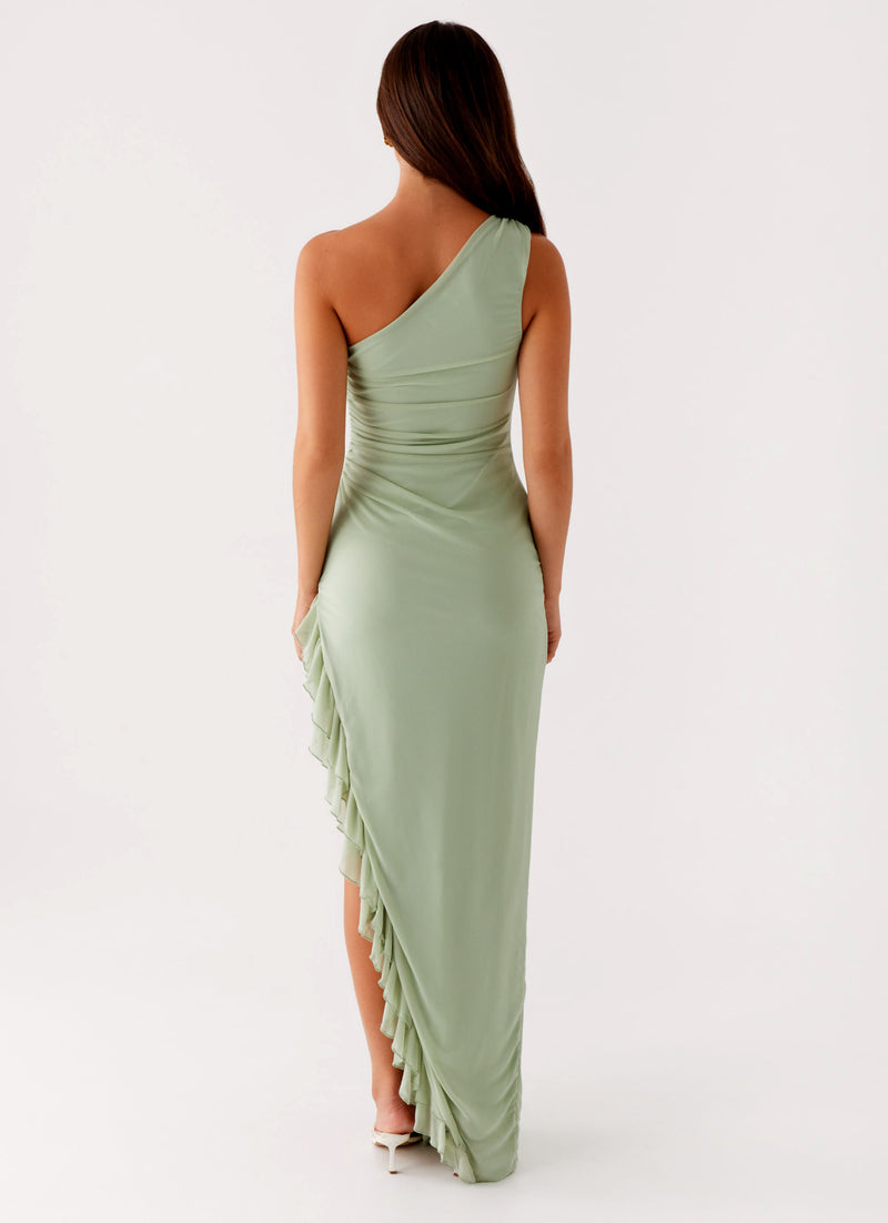 Clarence Maxi Dress Sage 3 Peppermayo