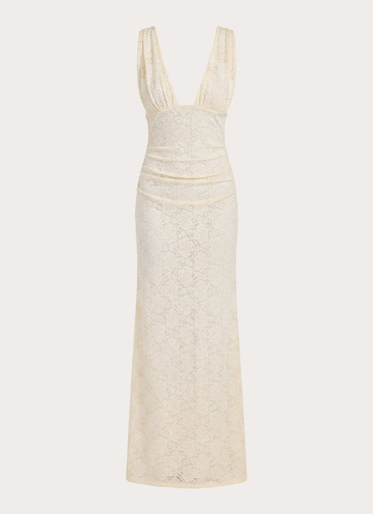 Aarin Lace Maxi Dress - Cream