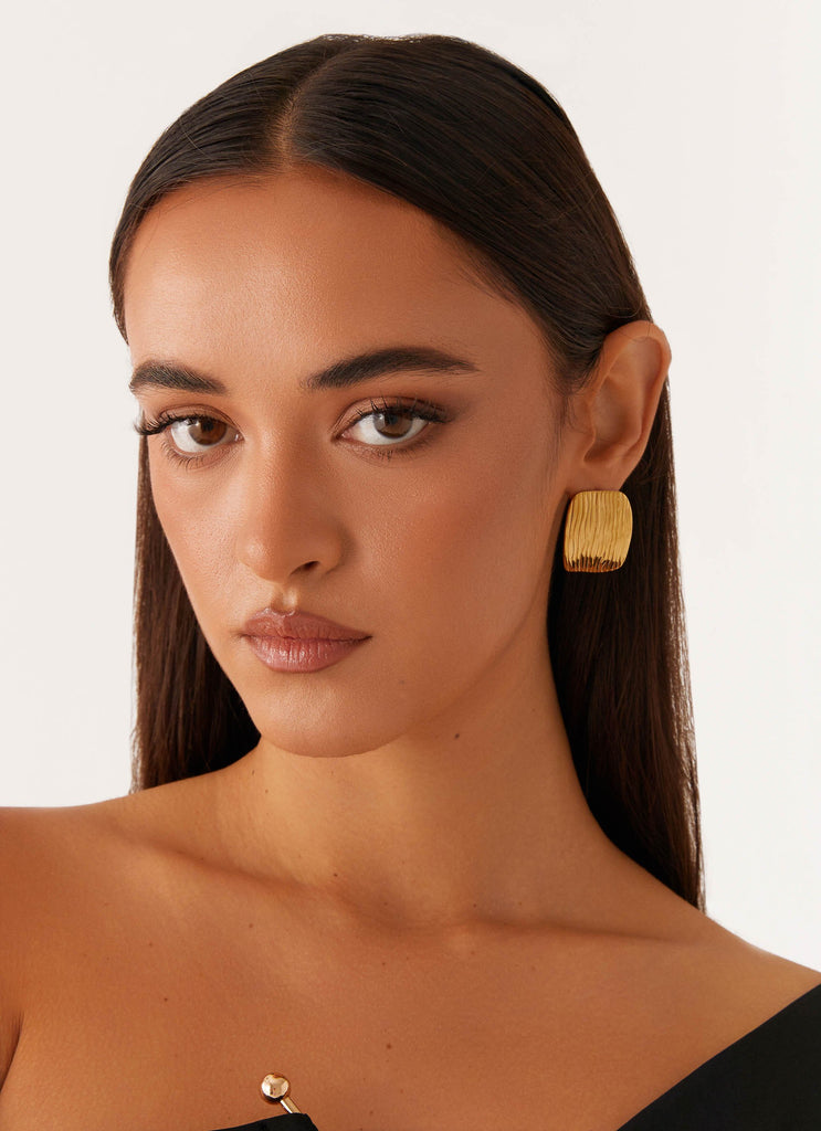 About Last Night Earrings - Gold