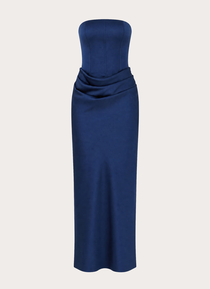 Adara Corset Maxi Dress - Dark Navy