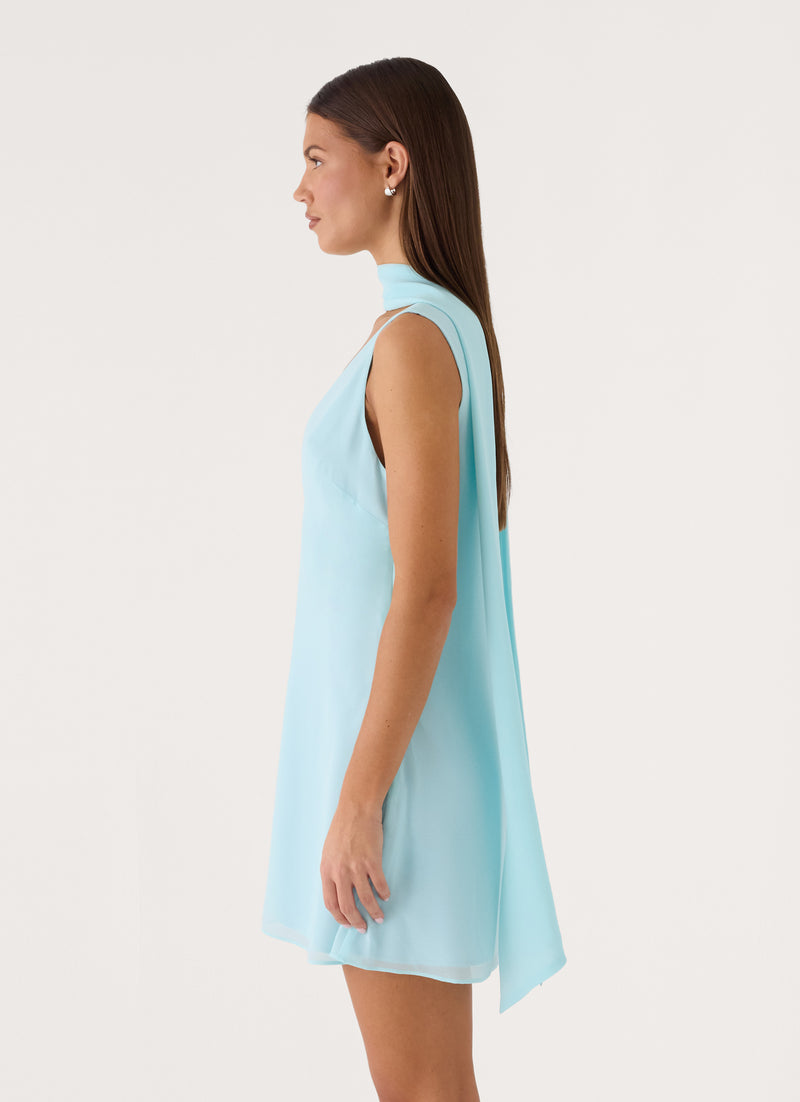 Adelia Scarf Mini Dress - Mint