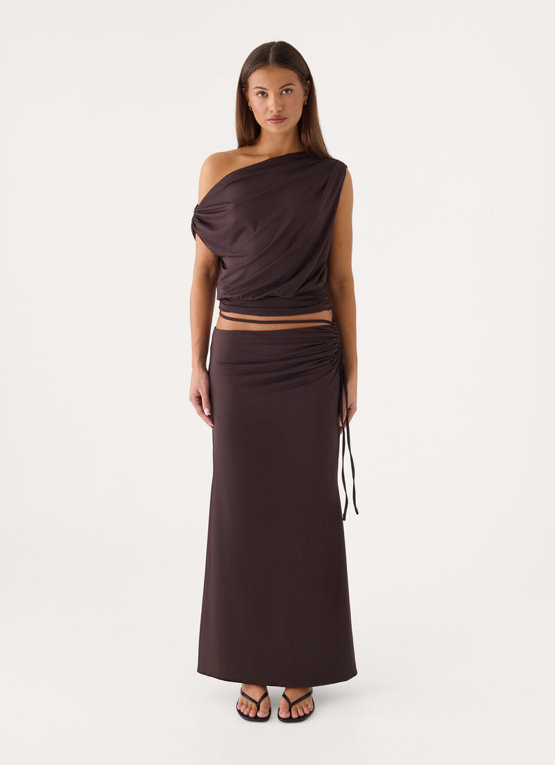 Afterlight Maxi Skirt - Chocolate