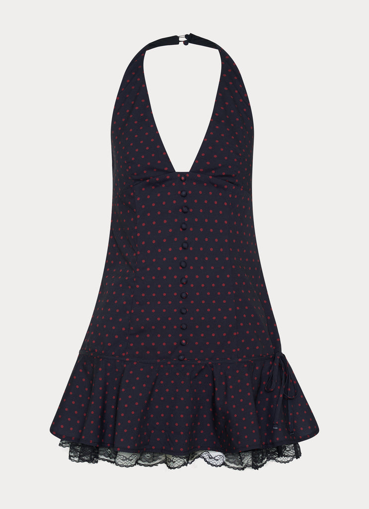Aiden Mini Dress - Black Polka Dot Peppermayo Aiden Mini Dress - Black Polka Dot Peppermayo