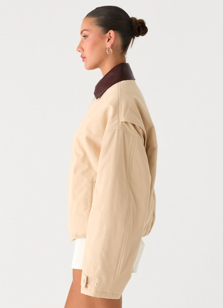 Airplane Mode Twill Blouson Jacket - Natural