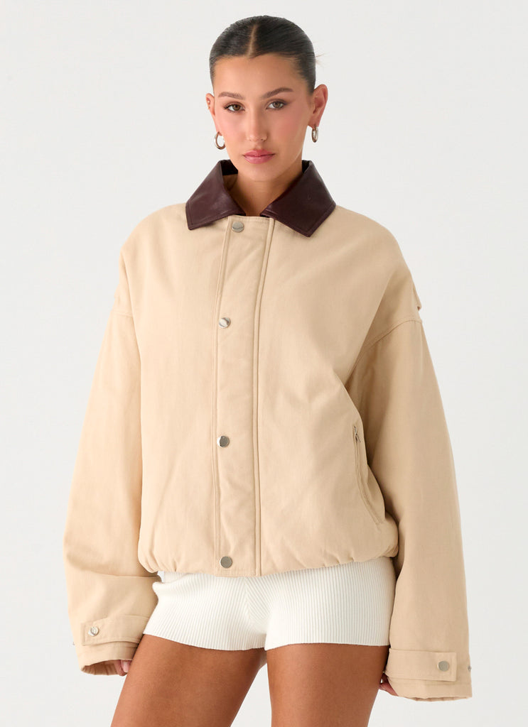 Airplane Mode Twill Blouson Jacket - Natural