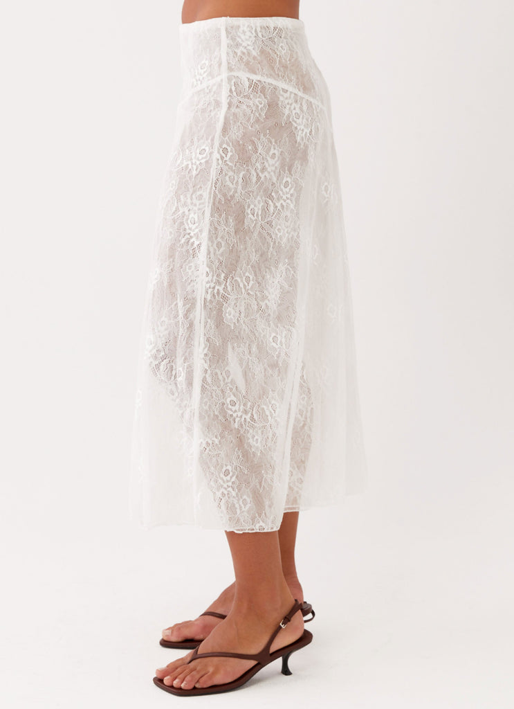 Alara Midi Skirt - White