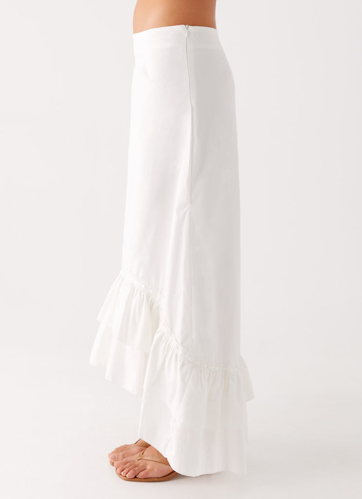 Alessandra Maxi Skirt White 2 Peppermayo