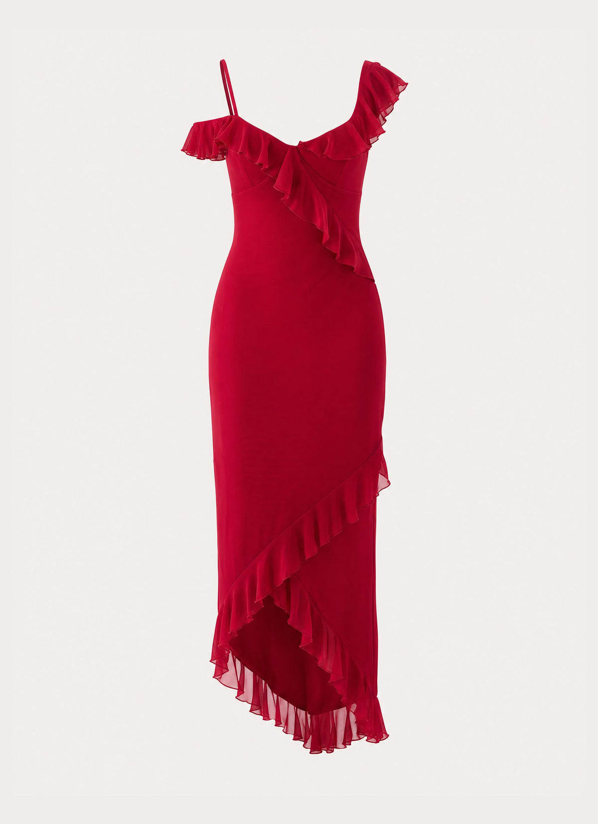 Alessia Midi Dress - Pomegranate Red