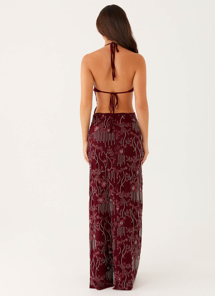 All For Love Maxi Dress - Burgundy