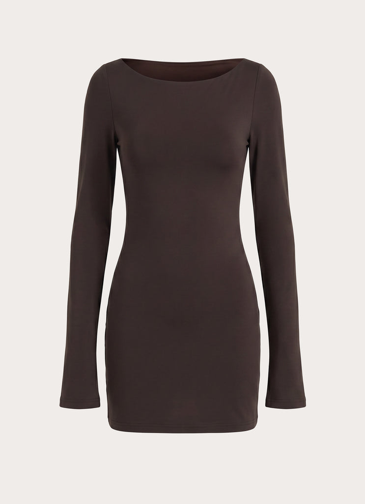 Alonna Mini Dress - Chocolate Fudge