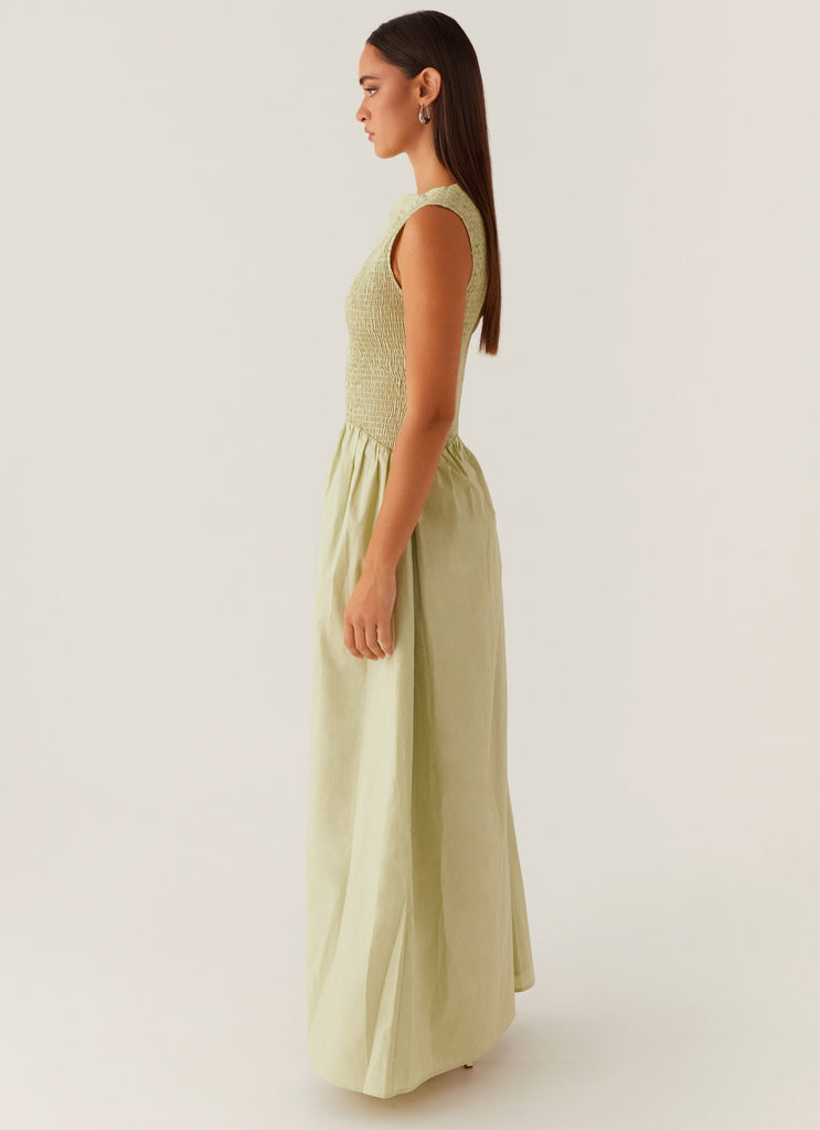 Altitude Shirred Maxi Dress - Pastel Green Peppermayo Altitude Shirred Maxi Dress - Pastel Green Peppermayo