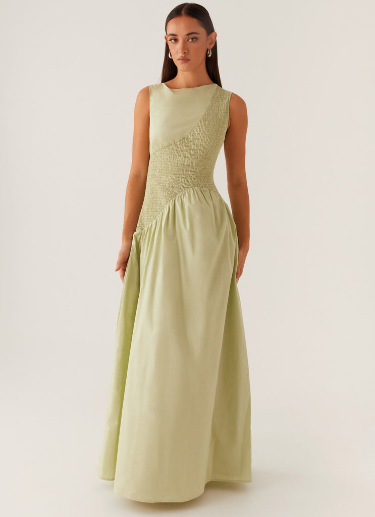 Altitude Shirred Maxi Dress - Pastel Green Peppermayo Altitude Shirred Maxi Dress - Pastel Green Peppermayo